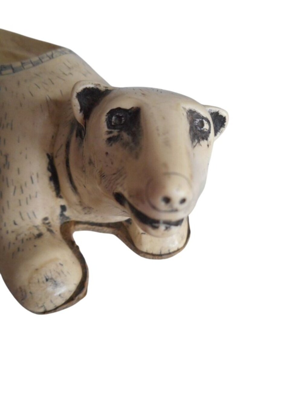 Comoy's of London faux scrimshaw polar bear Trinket box no lid Estate Find - Picture 4 of 8